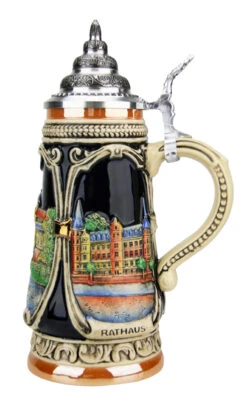 Wiesbaden Beer Stein -German Beer Steins Sales Store Wiesbaden Beer Stein K303WB RS SM 68509.1491257486
