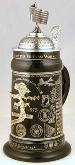 Vietnam Memorial Beer Stein -German Beer Steins Sales Store vietnam war memorial beer stein 6179 med 89868.1308328581